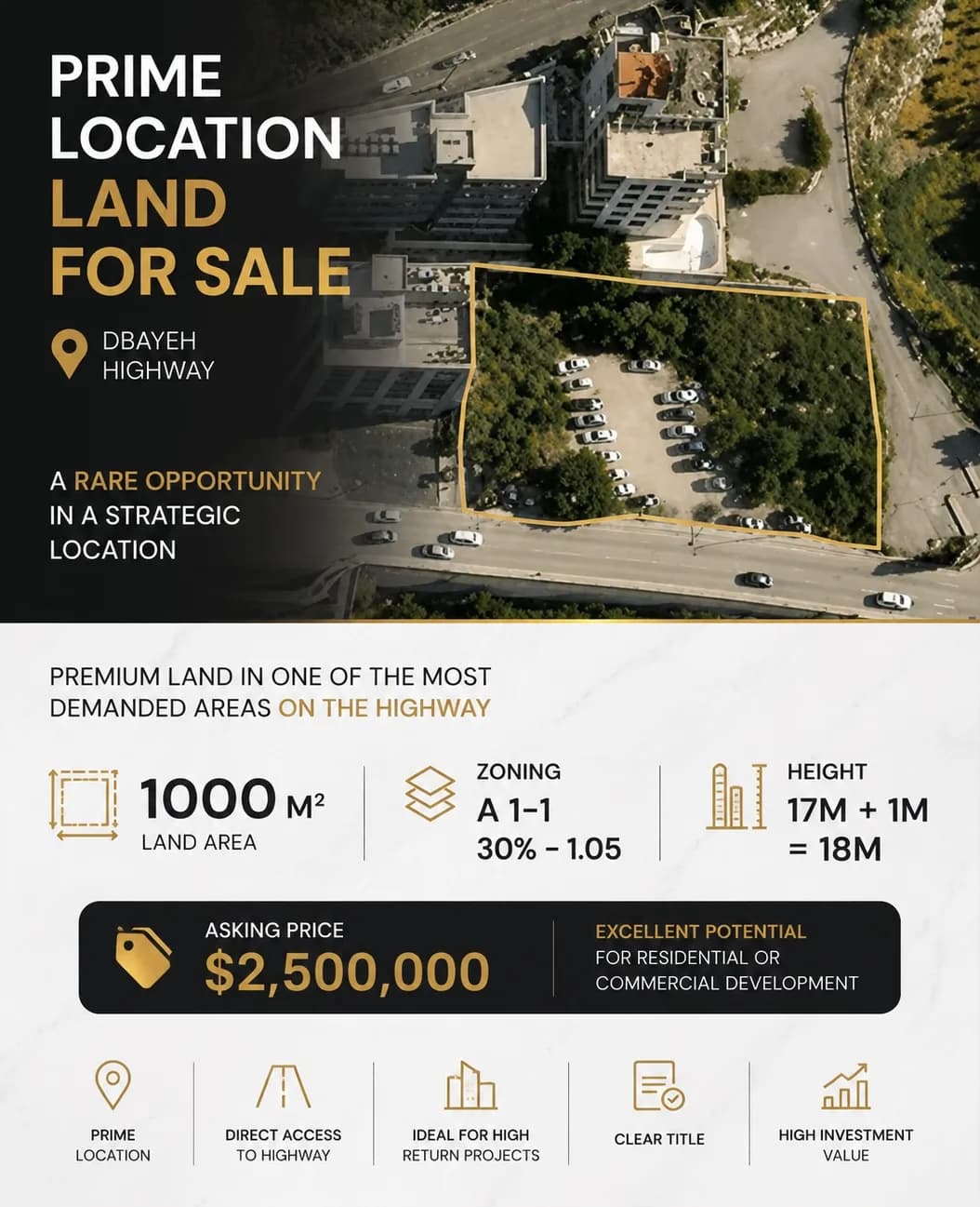 Prime Loc Land for sale in Dbayeh